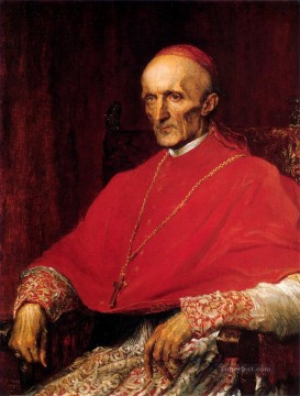  symbolist Oil Painting - G F Cardinal Manning symbolist George Frederic Watts